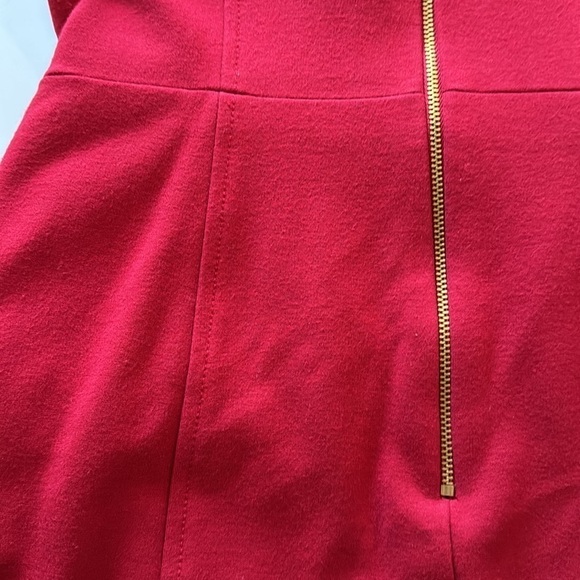 Size 4 Antonia Melani lined short sleeve cap sleeve zip up dress with pockets - Picture 13 of 16